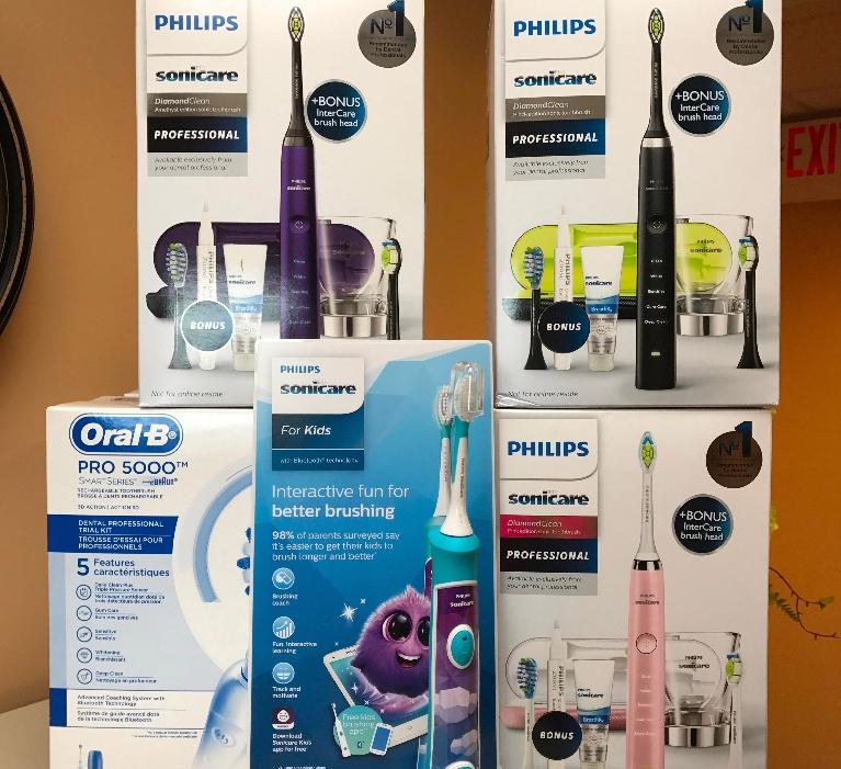 Electronic toothbrushes sold at dentist office in Hermitage PA